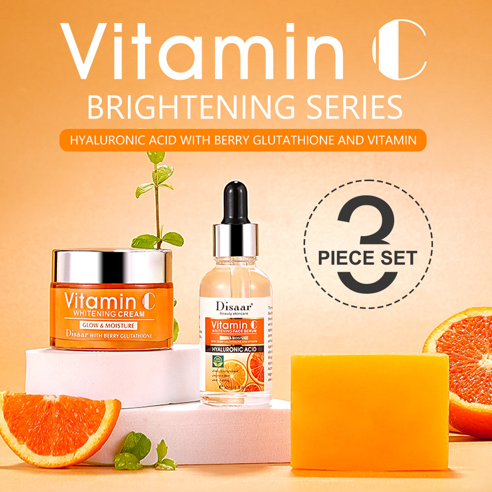 Kit Facial Disaar 3 en 1 con Vitamina C – Blanquea, Repara y Rejuvenece