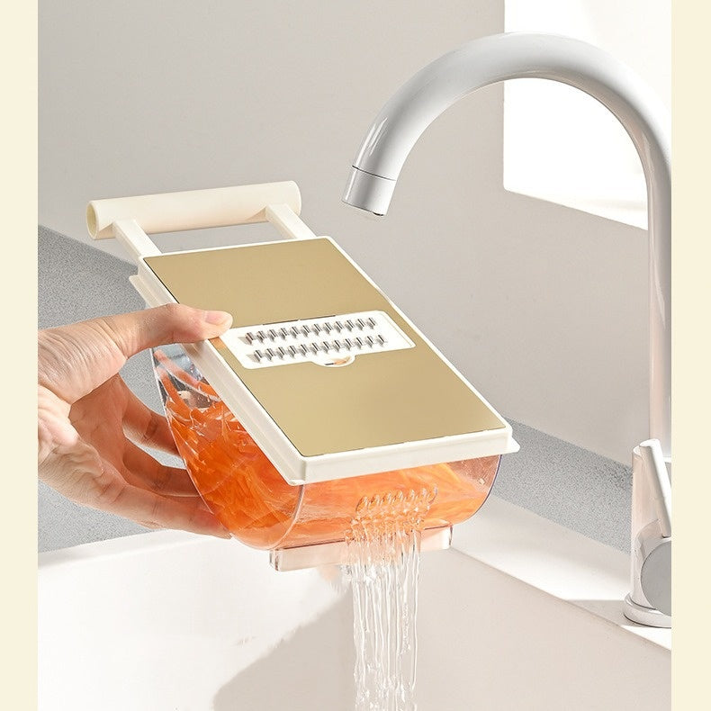 Multicortador de Vegetales con Cabina Transparente + Set de Cuchillos GRATIS