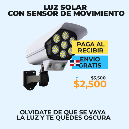 Lámpara Solar LED con Sensor de Movimiento - Iluminación Automática Exterior