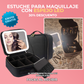 Estuche de Maquillaje con Espejo LED Recargable Negro + REGALO